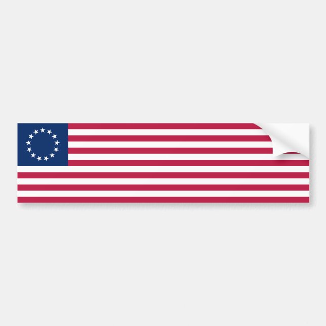 Pegatina Para Coche Bandera de Betsy Ross (Frente)