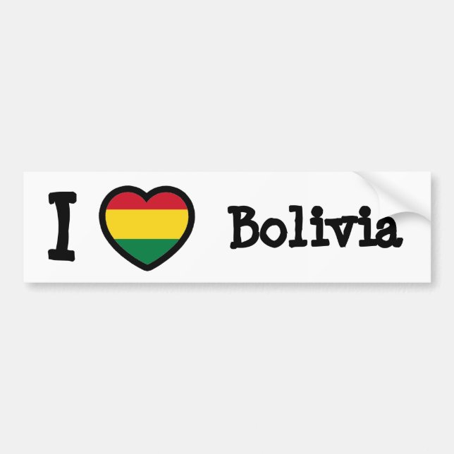 Pegatina Para Coche Bandera de Bolivia (Frente)