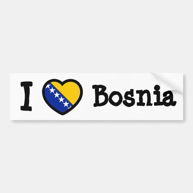 Pegatina Para Coche Bandera de Bosnia (Frente)