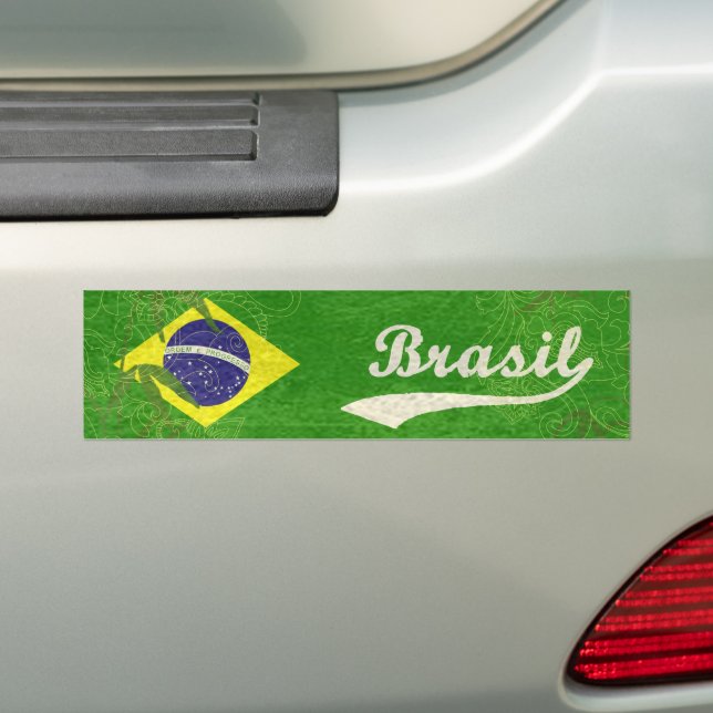 Pegatina Para Coche Bandera de Brasil (en coche)