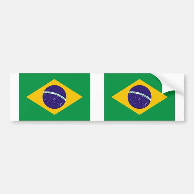 Pegatina Para Coche Bandera de Brasil (Frente)