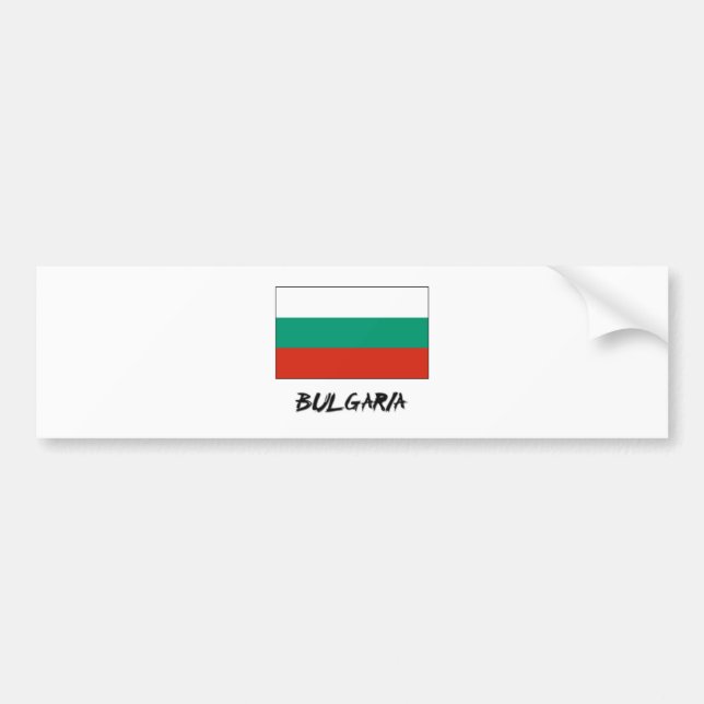 Pegatina Para Coche Bandera de Bulgaria (Frente)