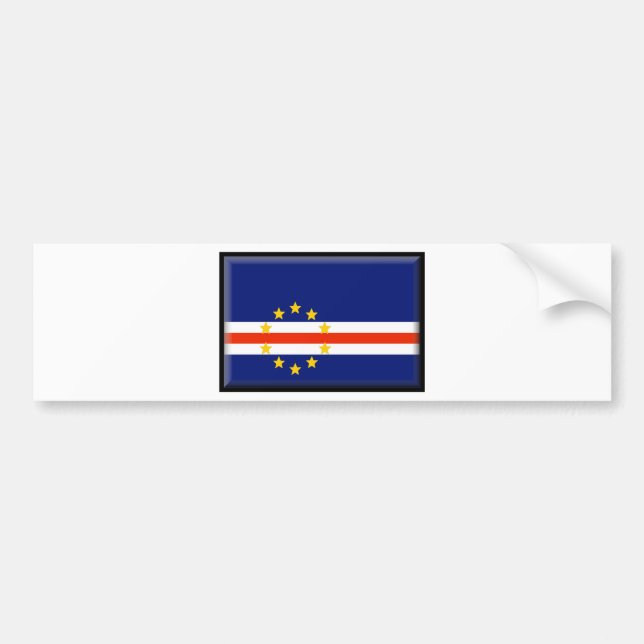 Pegatina Para Coche Bandera de Cabo Verde (Frente)