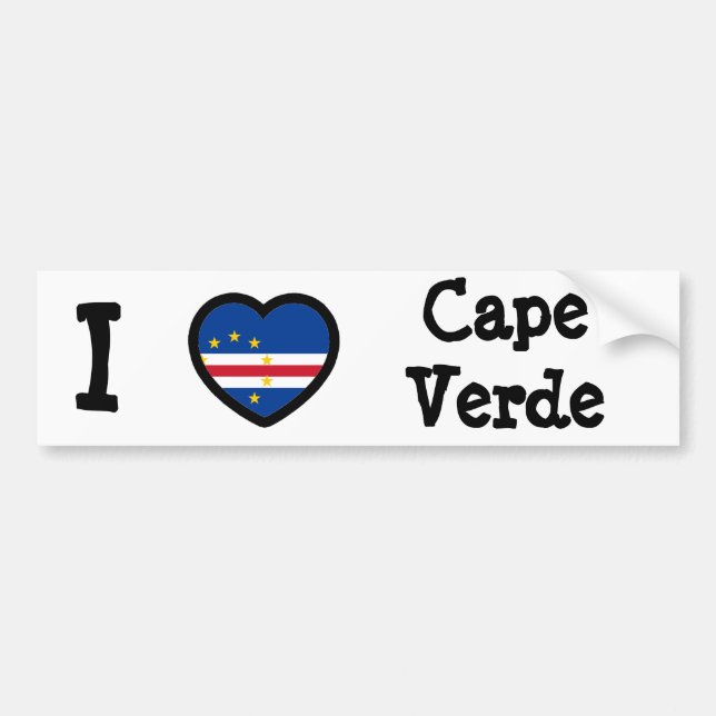 Pegatina Para Coche Bandera de Cabo Verde (Frente)