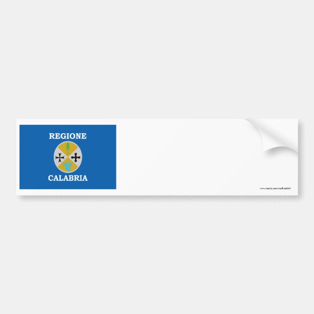 Pegatina Para Coche Bandera de Calabria (Frente)