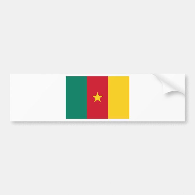 Pegatina Para Coche Bandera de Camerún (Frente)