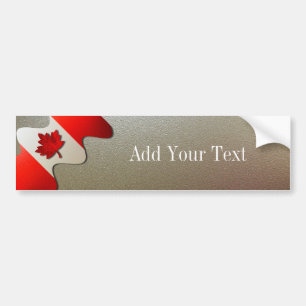 Pegatina Para Coche Bandera de Canadá cromada por Shirley Taylor