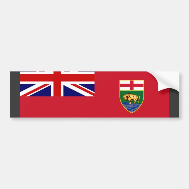 Pegatina Para Coche Bandera de Canadá Manitoba (Frente)