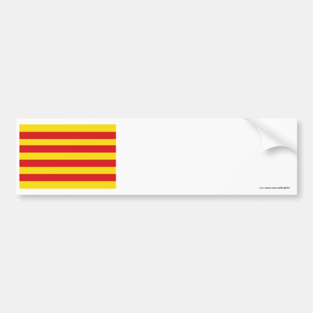 Pegatina Para Coche Bandera de Cataluña (Frente)