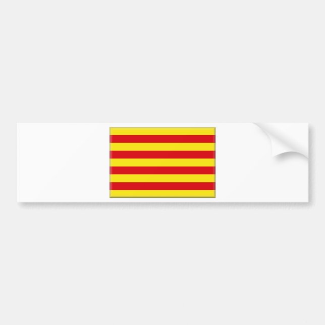 Pegatina Para Coche Bandera de Cataluña (España) (Frente)
