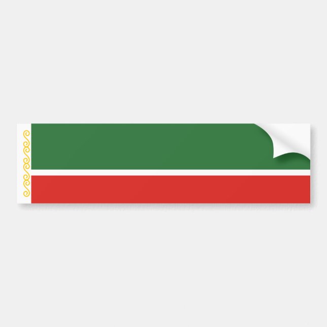 Pegatina Para Coche Bandera de Chechenia (Frente)