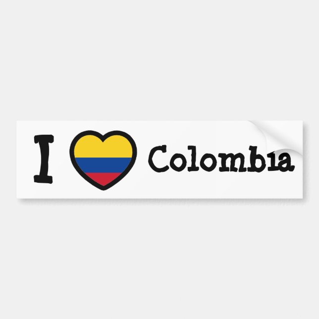 Pegatina Para Coche Bandera de Colombia (Frente)