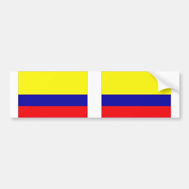 Pegatina Para Coche Bandera de Colombia (Frente)