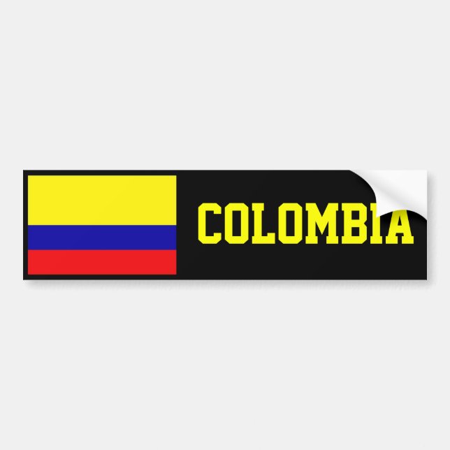 Pegatina Para Coche Bandera de Colombia (Frente)