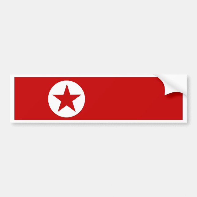 Pegatina Para Coche Bandera de Corea del Norte (Frente)