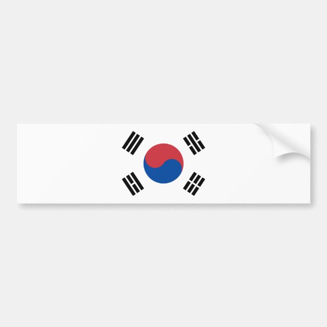 Pegatina Para Coche Bandera de Corea del Sur (Frente)