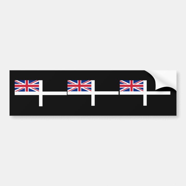 Pegatina Para Coche Bandera de Cornualles, Reino Unido (Frente)