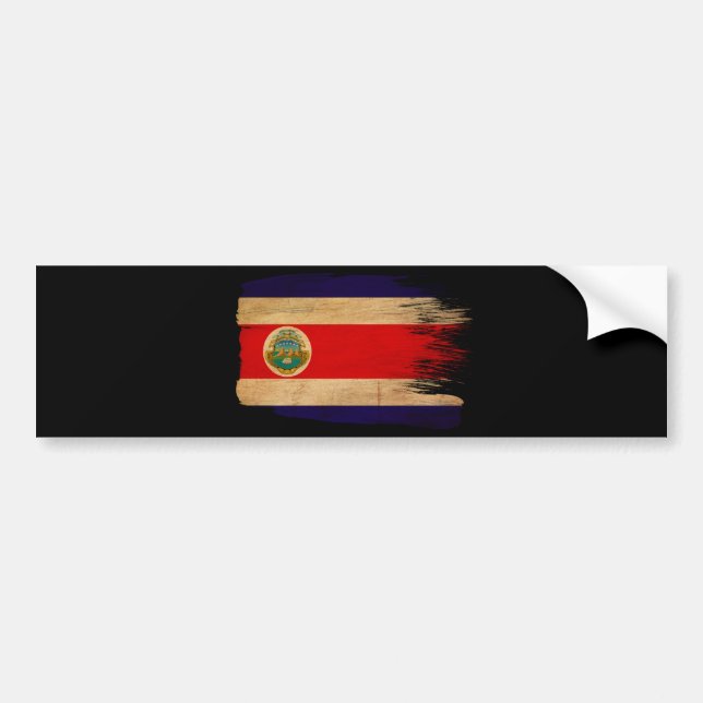 Pegatina Para Coche Bandera de Costa Rica (Frente)