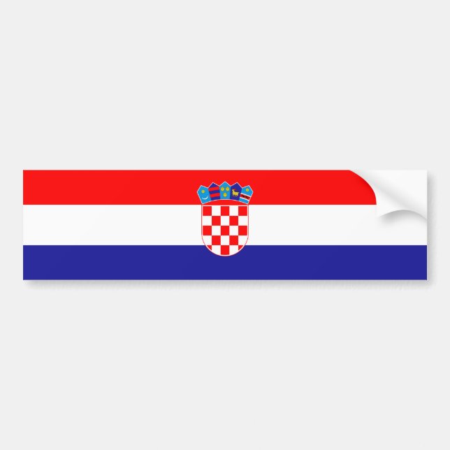 Pegatina Para Coche Bandera de Croacia (Frente)