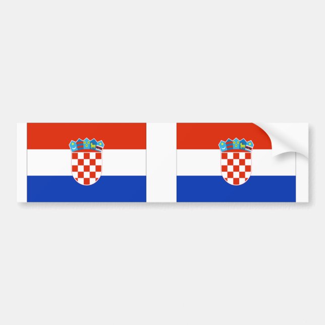 Pegatina Para Coche Bandera de Croacia (Frente)