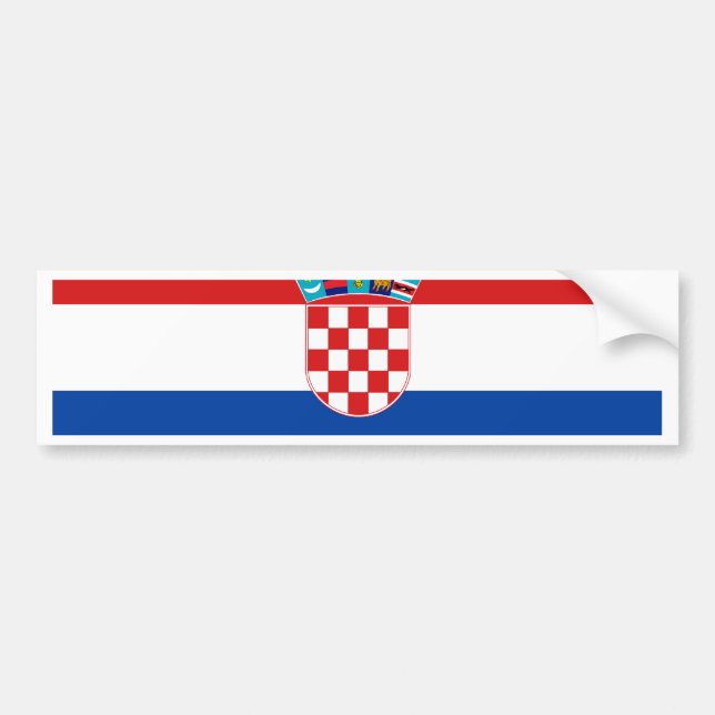 Pegatina Para Coche Bandera de Croacia (Frente)
