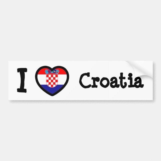 Pegatina Para Coche Bandera de Croacia (Frente)