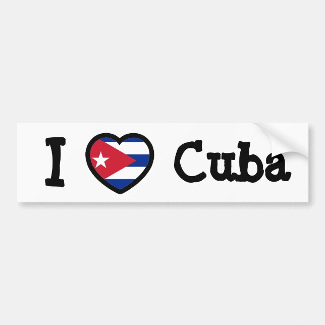 Pegatina Para Coche Bandera de Cuba (Frente)