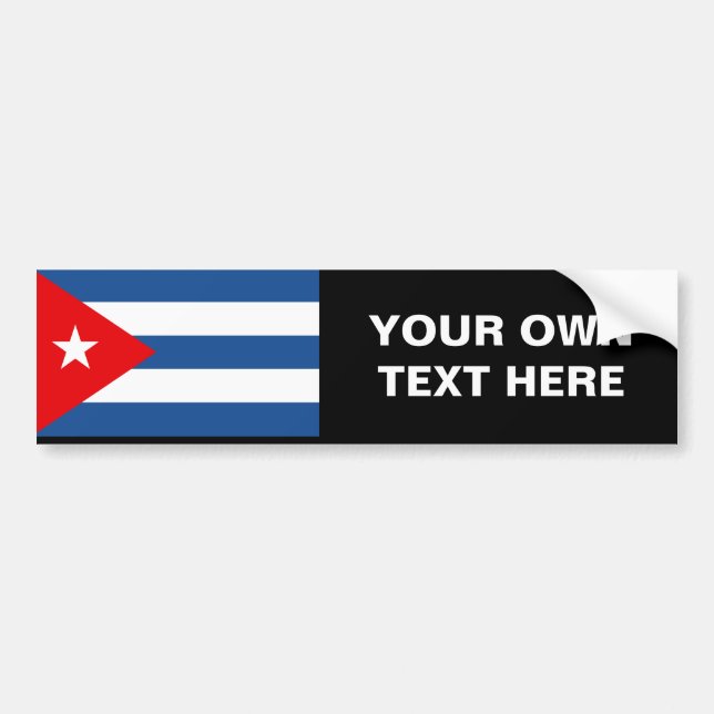 Pegatina Para Coche Bandera de Cuba (Frente)