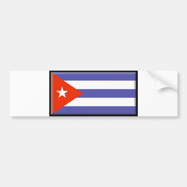 Pegatina Para Coche Bandera de Cuba (Frente)