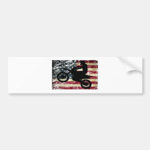 Pegatina Para Coche Bandera de Dirt Bike Estados Unidos Camiseta Motoc