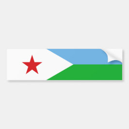 Pegatina Para Coche Bandera de Djibouti (Nación Africana)