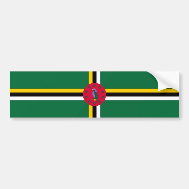 Pegatina Para Coche Bandera de Dominica (Frente)