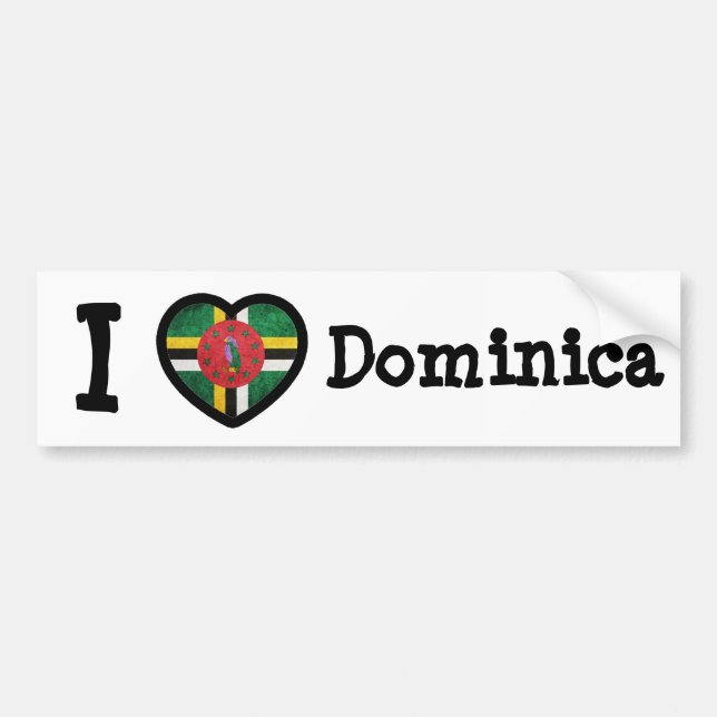 Pegatina Para Coche Bandera de Dominica (Frente)