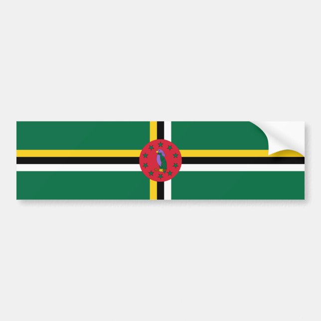 Pegatina Para Coche Bandera de Dominica (Frente)