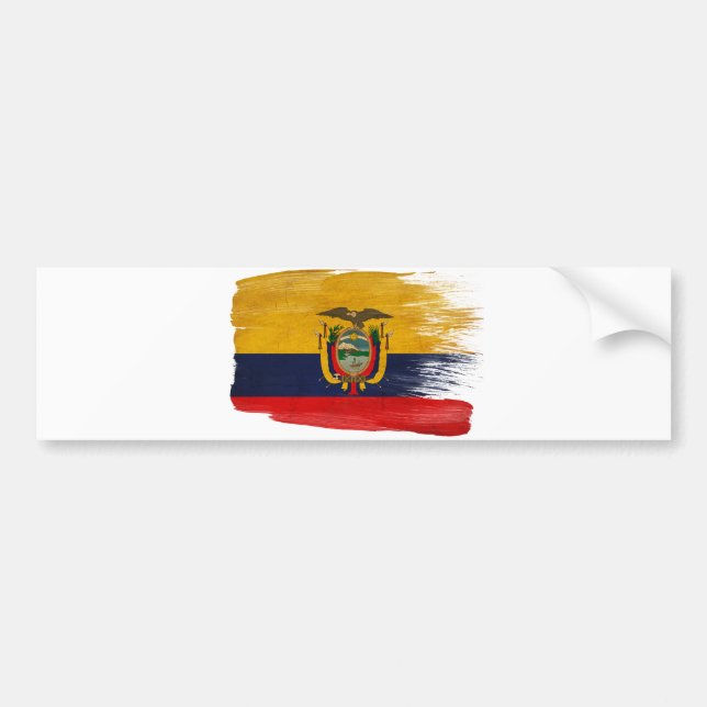 Pegatina Para Coche Bandera de Ecuador (Frente)