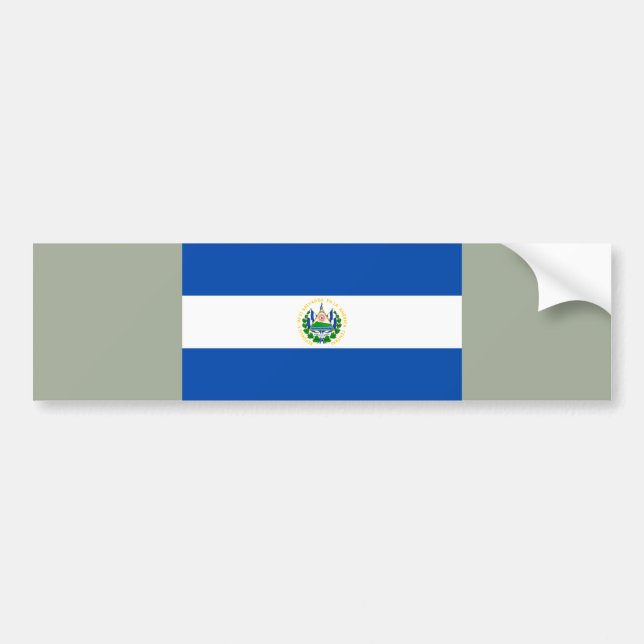 Pegatina Para Coche Bandera de El Salvador (Frente)
