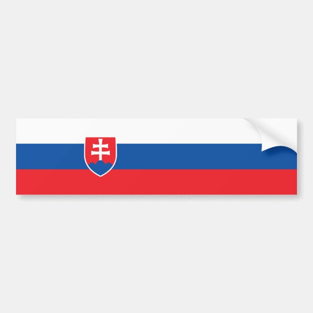 Pegatina Para Coche Bandera de Eslovaquia (Frente)