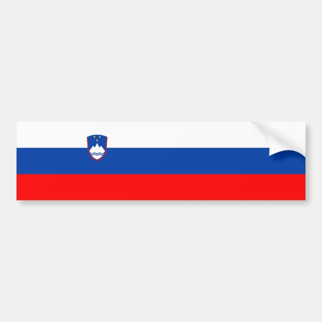 Pegatina Para Coche Bandera de Eslovenia (Frente)