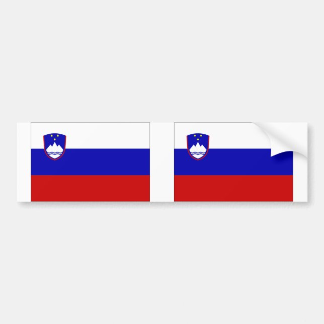 Pegatina Para Coche Bandera de Eslovenia (Frente)