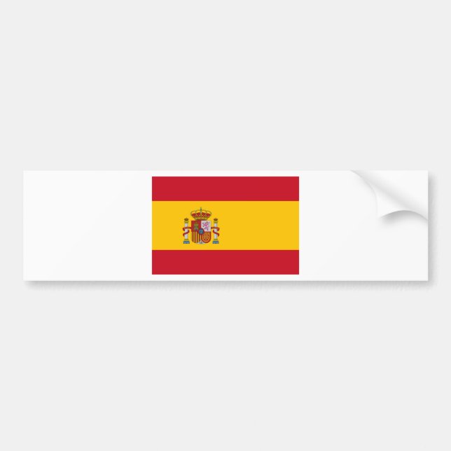 Pegatina Para Coche Bandera de España (Frente)