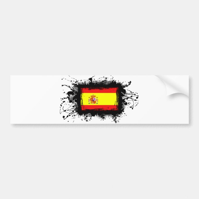 Pegatina Para Coche Bandera de España (Frente)