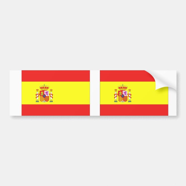 Pegatina Para Coche Bandera de España (Frente)