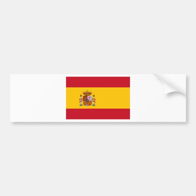 Pegatina Para Coche Bandera de España (Frente)