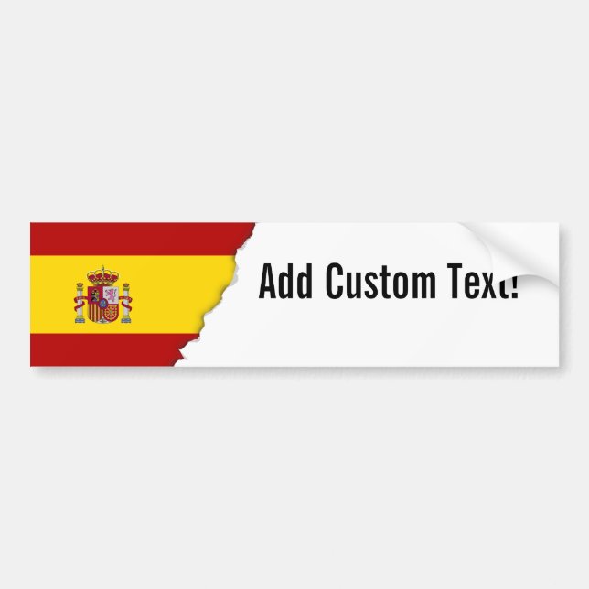 Pegatina Para Coche Bandera de España (Frente)