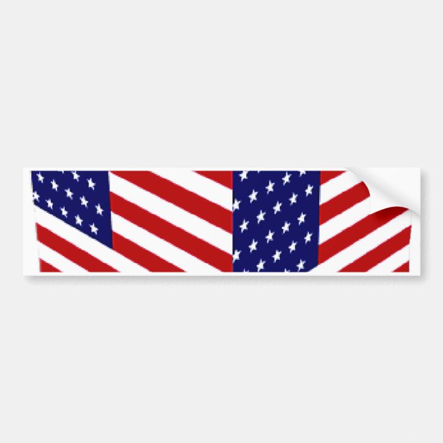 Pegatina Para Coche Bandera de Estados Unidos_ (Frente)