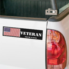 Pegatina Para Coche Bandera de Estados Unidos a todo color - Veterano