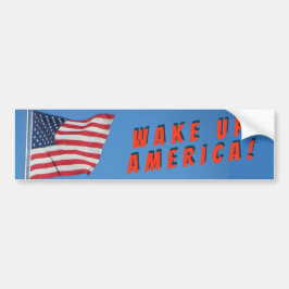Pegatina Para Coche Bandera de Estados Unidos despierta a Estados Unid
