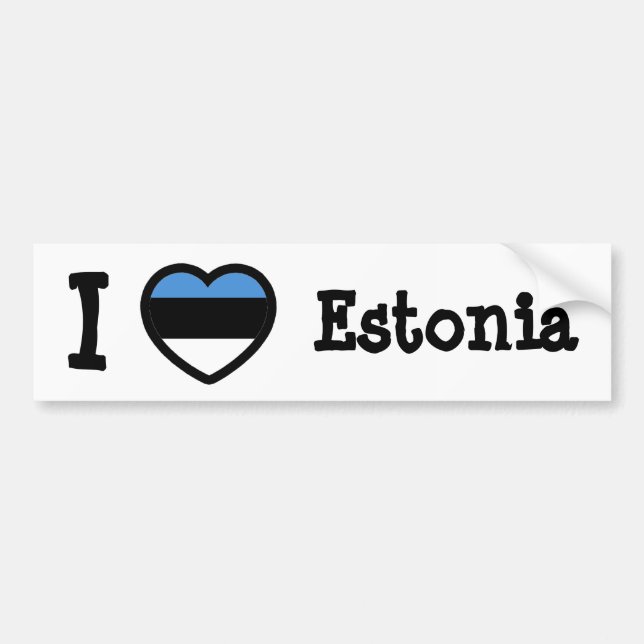 Pegatina Para Coche Bandera de Estonia (Frente)