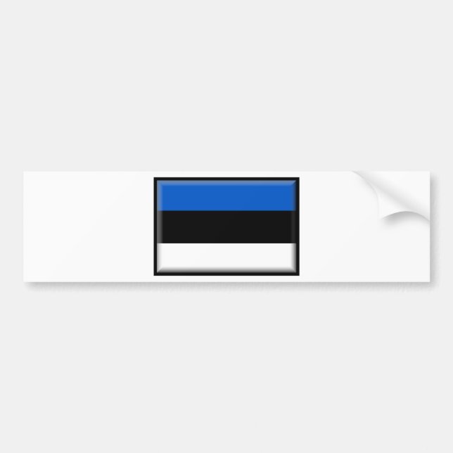 Pegatina Para Coche Bandera de Estonia (Frente)