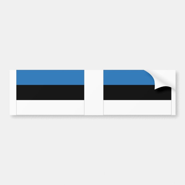 Pegatina Para Coche Bandera de Estonia (Frente)